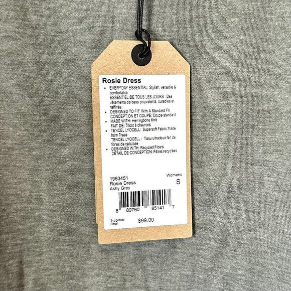 NWT Prana Rosie Dress in Ashy Gray - Size Small - Picture 5 of 12